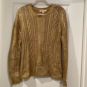 Metallic Gold Sweater